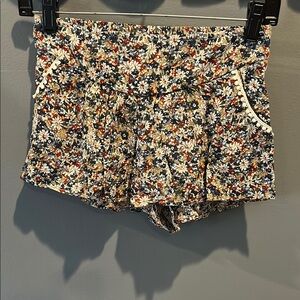 POL  Navy Blue Floral Shorts